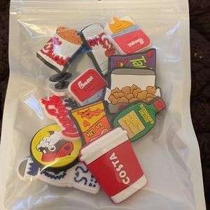 Chic fil a themed Croc Charms